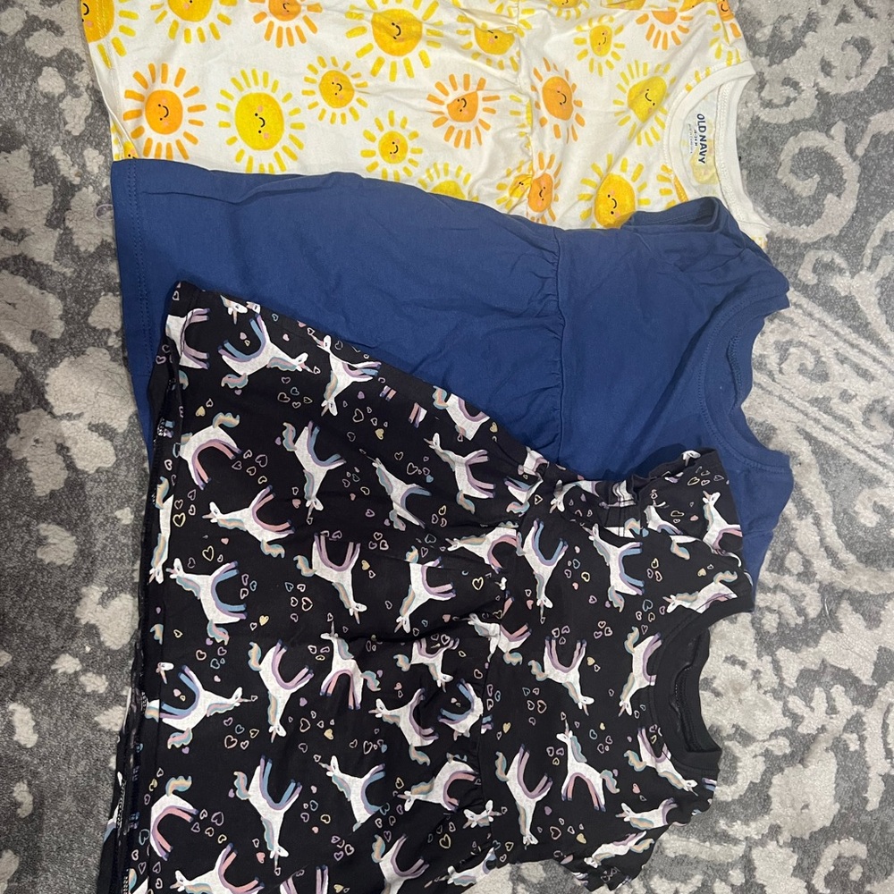 Set of Three Old Navy Dresses - Sun, Blue, Unicorn 18-24 month